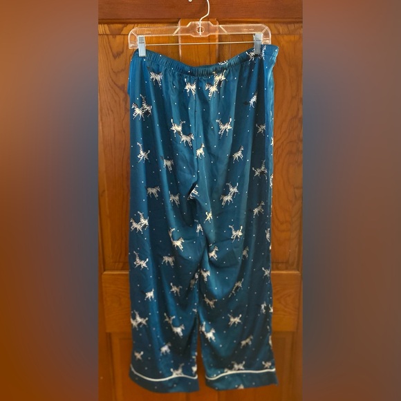 LOFT pajama pants, size L, teal/zebra print 🐝 - Picture 2 of 5